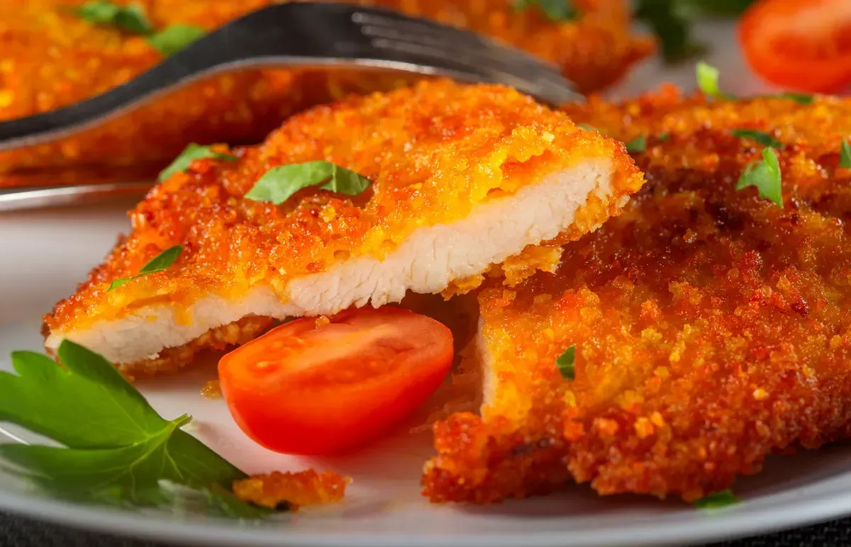 Come cucinare velocemente un succoso petto di pollo a casa: cotoletta di pollo con una panatura insolita